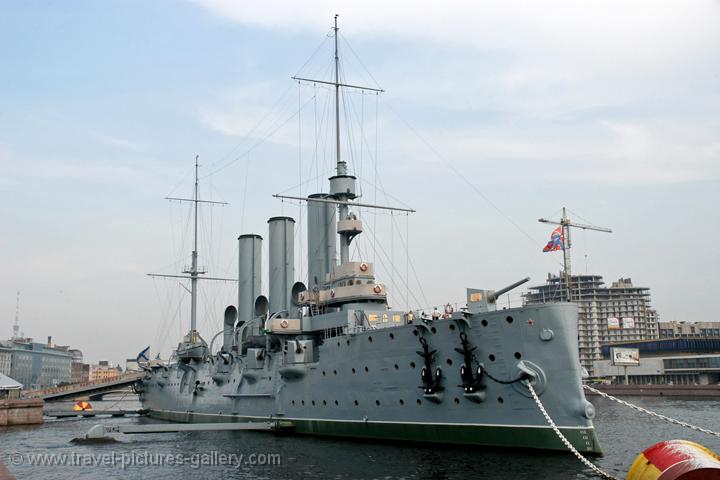 the Cruiser Aurora Museum, Neva River