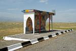 busstop on the Kazakh steppe