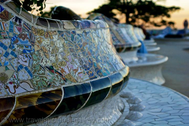mosaic in the Parc Güell, Gaudi