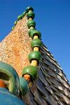 detail on the roof of Casa Batlo (Gaudi)