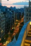 view from the roof of Casa de Mila