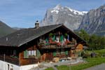 traditional alpine wooden house