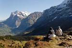 trekkers on the Grindelwald to Schynige Platte walk