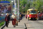 Kyiv (Kiev), streetscene, tram