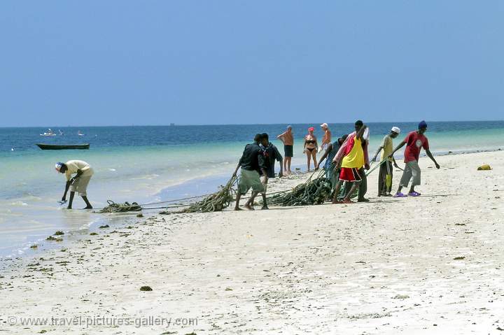 fishermen on Nyali Beach
