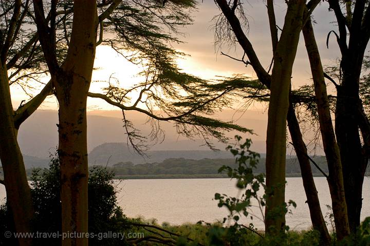 sunset on the lake