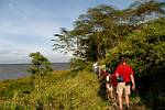 a birdwatching trek along the lake