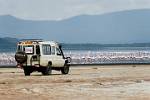 landrover at the lake