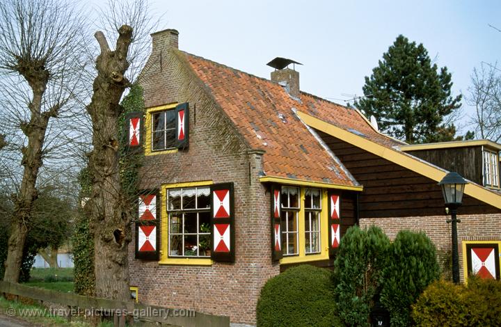 traditional house along the Vecht River, Utrecht