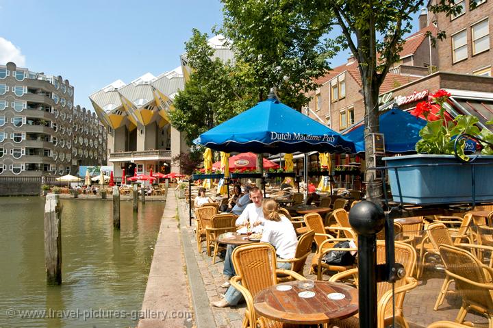 outdoor cafe, Rotterdam Harbour