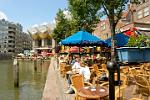 outdoor cafe, Rotterdam Harbour