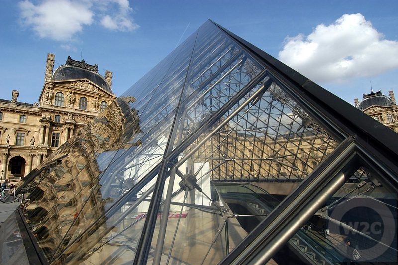 France - Paris - the Pyramid at the Louvre
