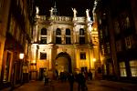 the Golden Gate on Dluga Street, by night