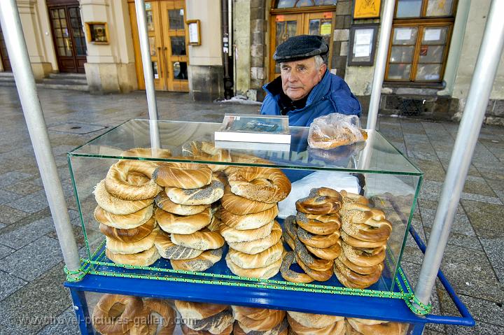 man selling local style bagles