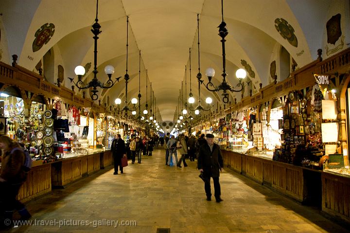 medieval shopping gallery at the Cloth Hall