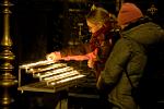 burning candles at St Mary's Church