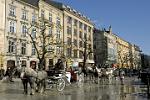 horse carridges on the Rynek Glowny, Central Square