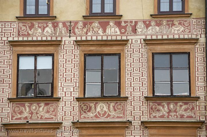 decorated windows, restored after WW II