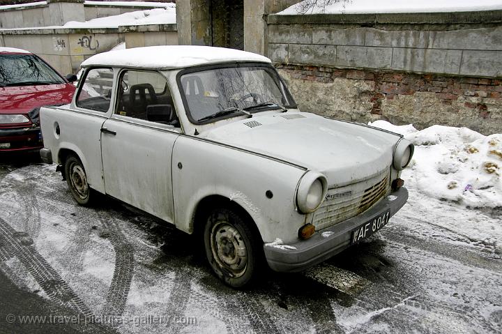 a relic of the communist past; a Trabant car