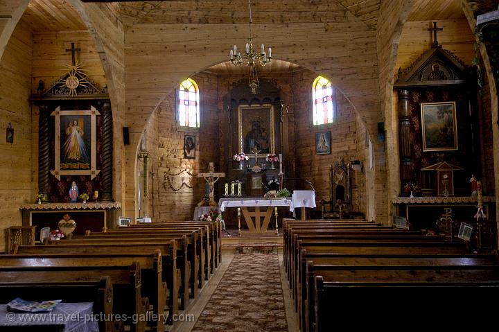 wooden church interior