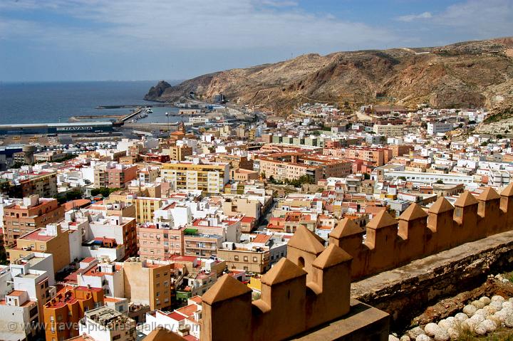 the town and harbour from the Alcazaba (Moorish fortress)