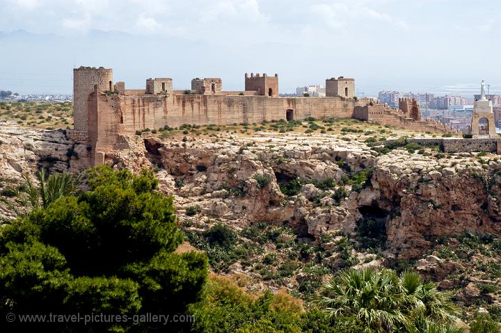 the walls of the Alcazaba