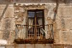 dilapidated balcony, old town