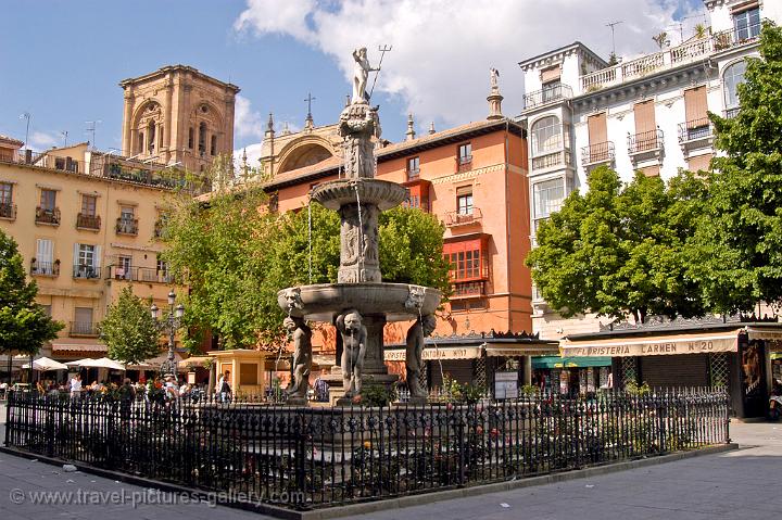 the Plaza Bib-Rambla with Neptune fountain