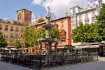 the Plaza Bib-Rambla with Neptune fountain