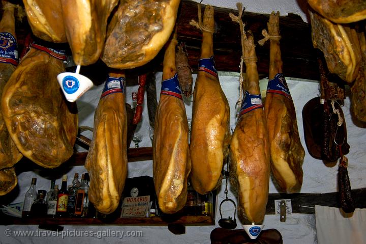 cured ham, Jamon Serrano, Capileira, Las Alpujarras