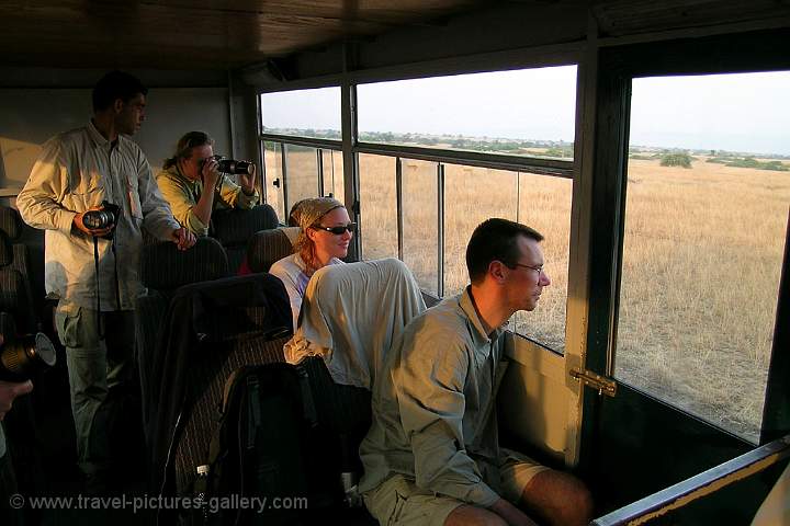 tourists on an early morning gamedrive