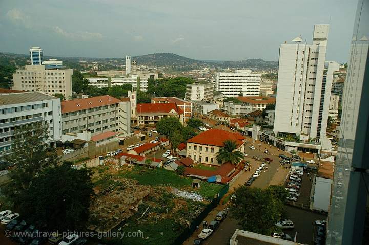 overlooking Kampala city centre