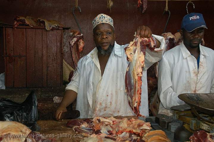 butcher at at Nakasero market