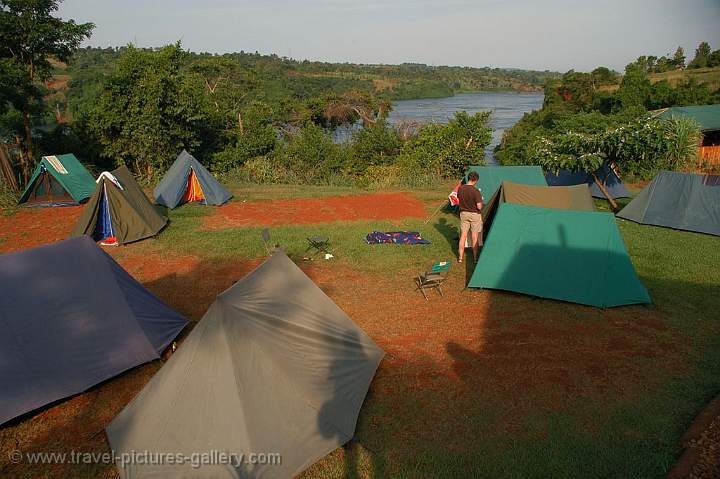 camping at the source of the White Nile